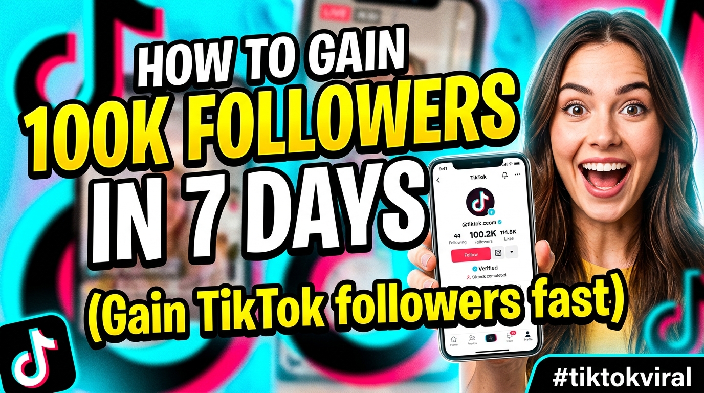 HOW TO GAIN 100K FOLLOWERS ON TIKTOK IN  7 Days (Gain TikTok followers fast)#tiktokviral